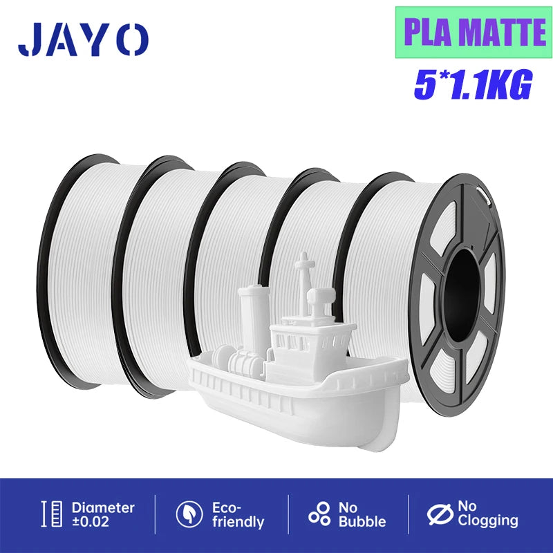 JAYO PLA/PETG/ABS/TPU/PLA plus/PLAMeta 5 Rolls