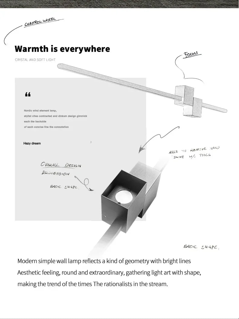 New Modern Minimalist Wall Lamp