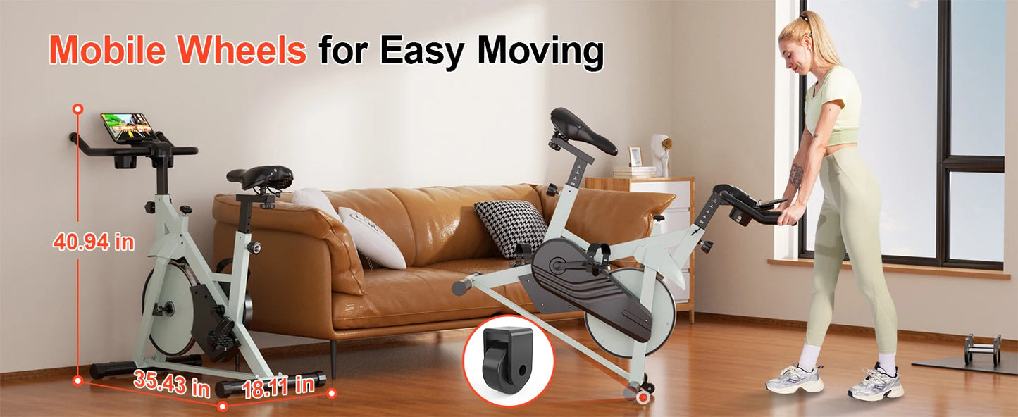 Superun Exercise Bike With Bluetooth Connectivity And Adjustable Armrest Comfort