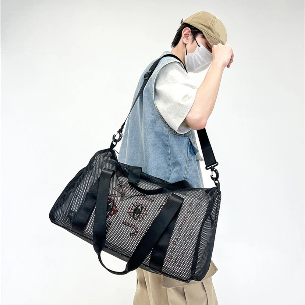 Mesh Travel Duffle Bag Luggage Bag