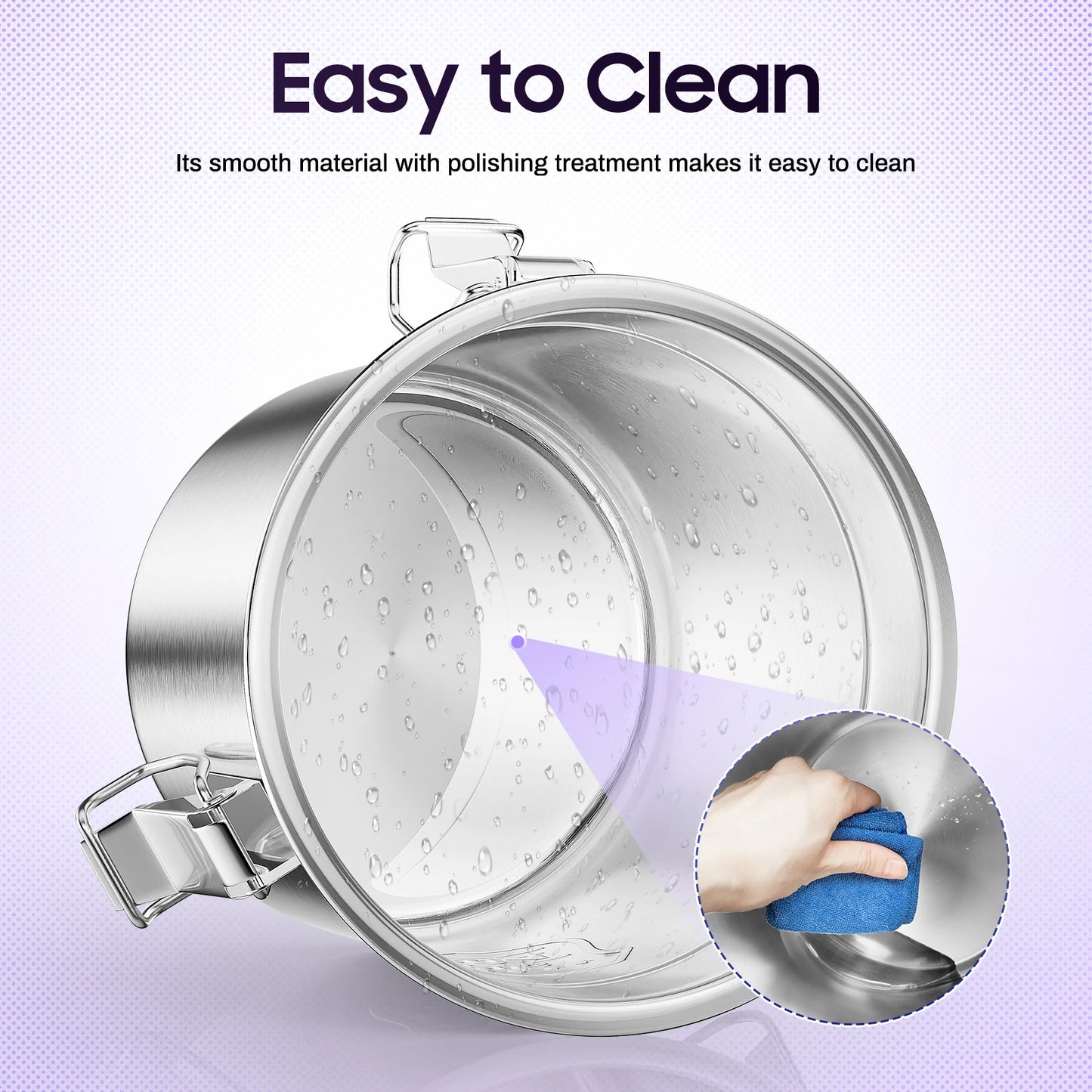 6L stainless steel rice bucket,，