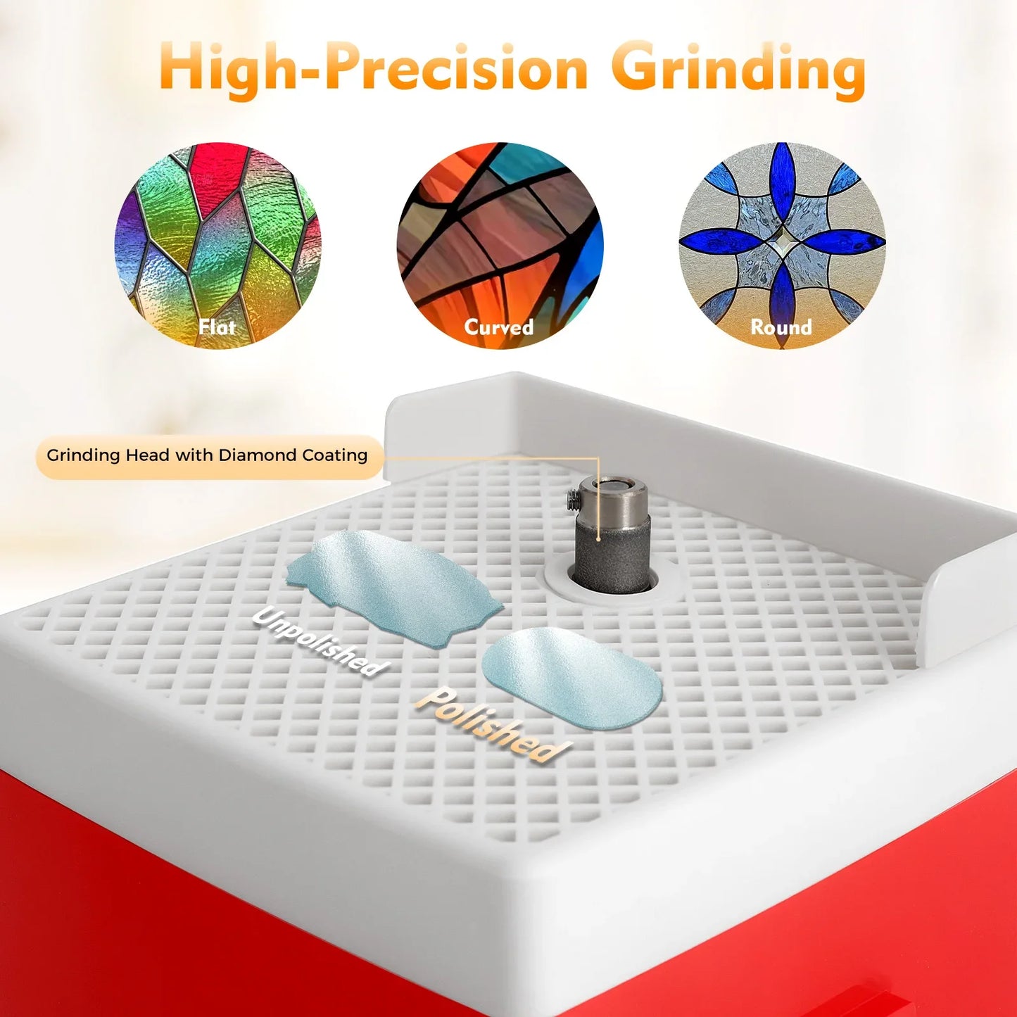 Tabletop Stained Glass Ceramic Grinding