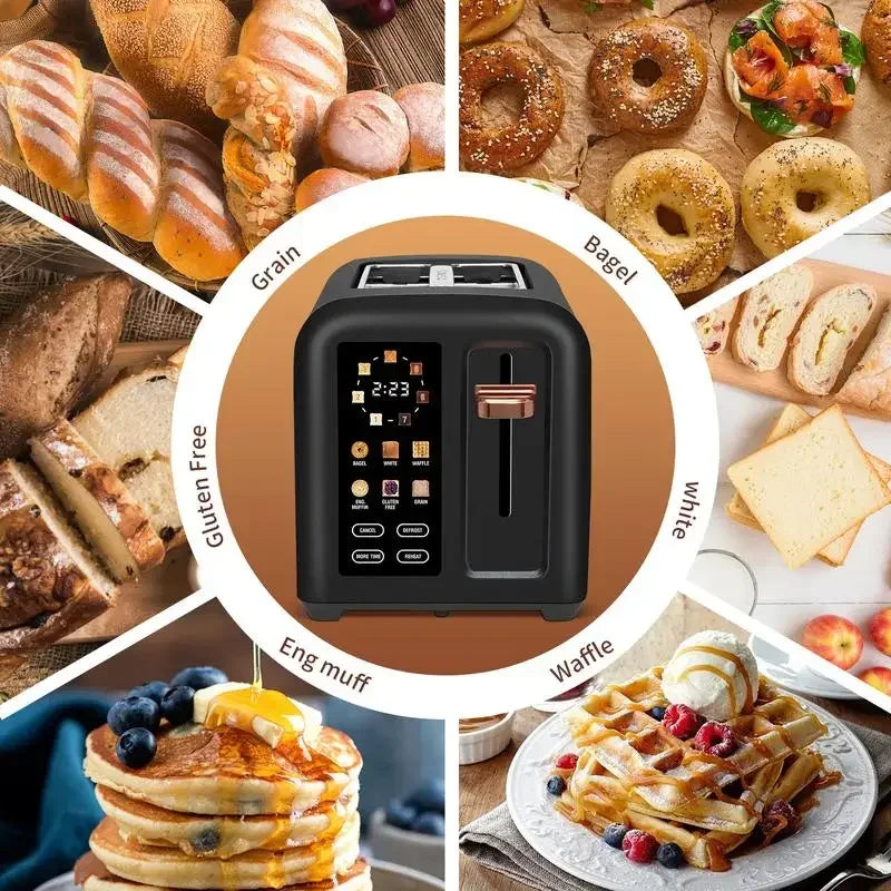 Smart Touchscreen Toaster with LCD Display and Functions