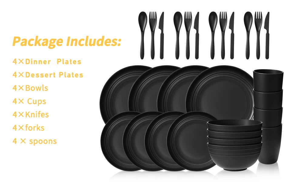 Wheat Straw Dinnerware Sets, Dinnerware Sets