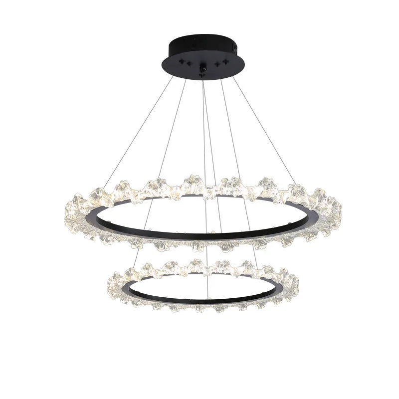 Luxury Crystal Pendant Light LED Ring