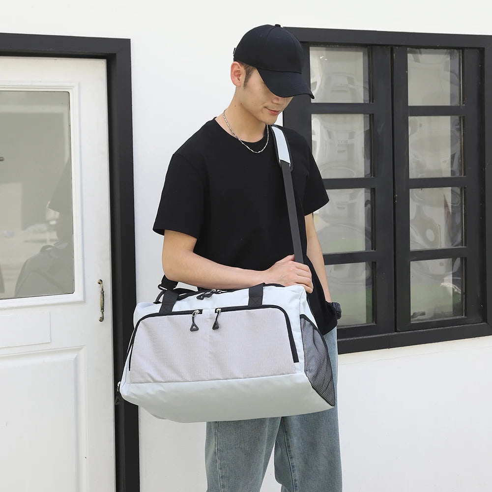 Travel Duffle Bag with Shoe Compartment and Wet Pocket Gym Bag