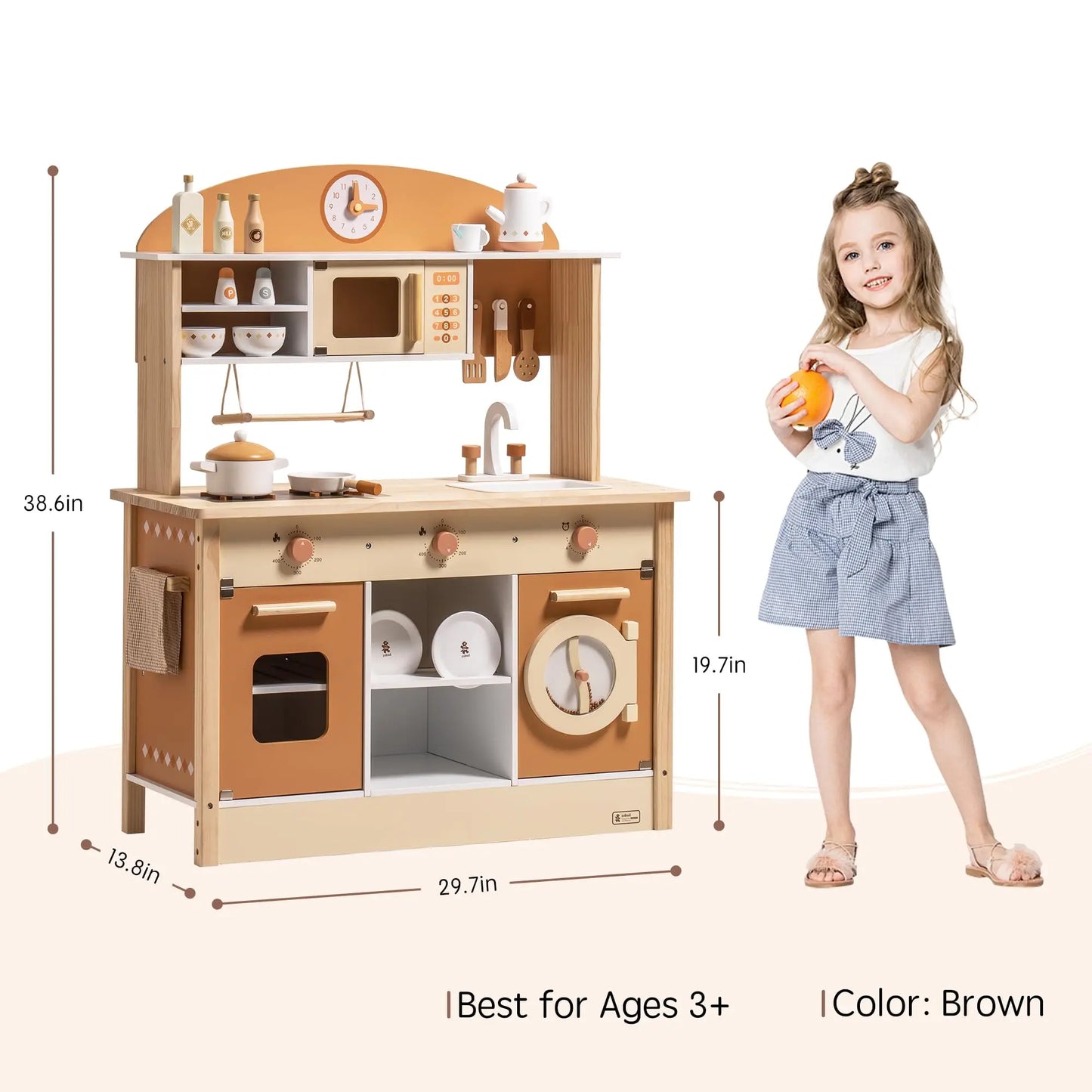 ROBOTIME Wooden Modern Style Play Kitchen