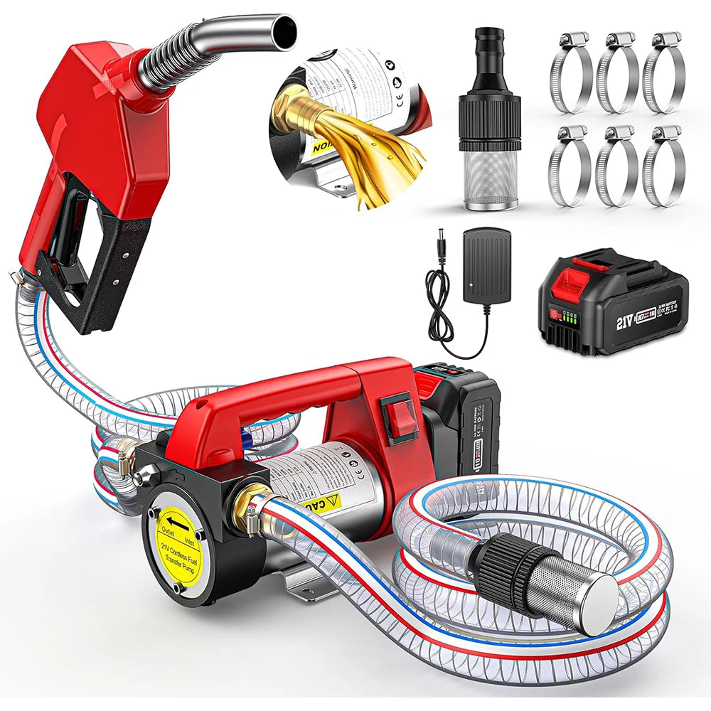 Seesii 21V DC Cordless Diesel Transfer Pump Kit