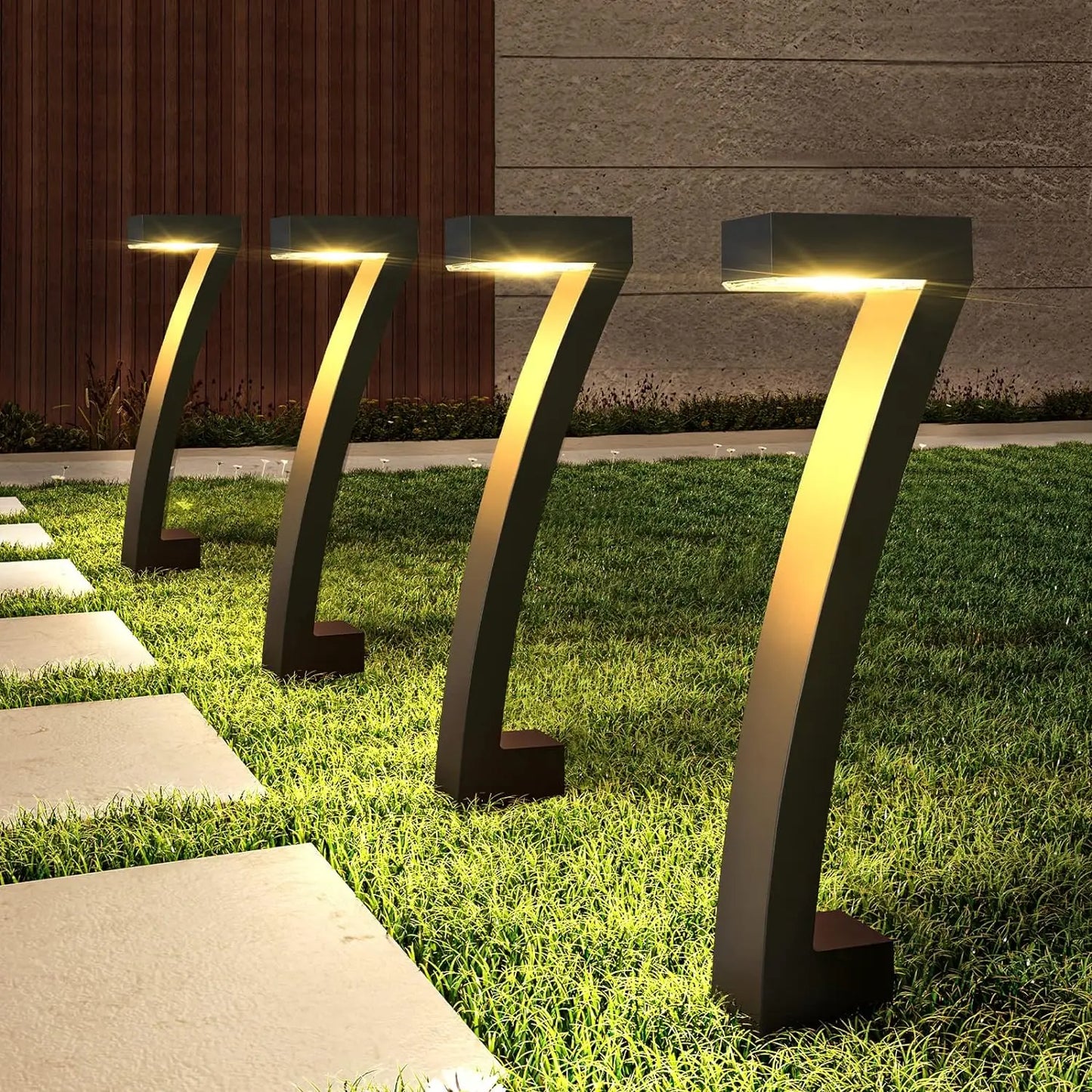 6 Pack Bright Solar Outdoor Pathway Lights for Garden Decor