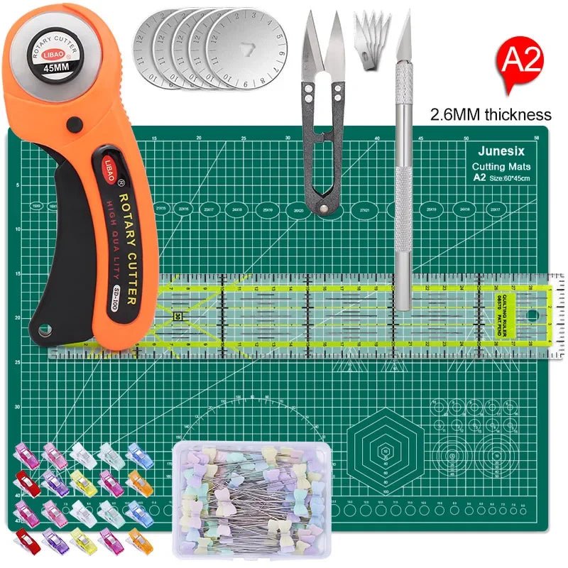 Icobbler Rotary Cutters Tool Set With Cutting Mats And Scissors