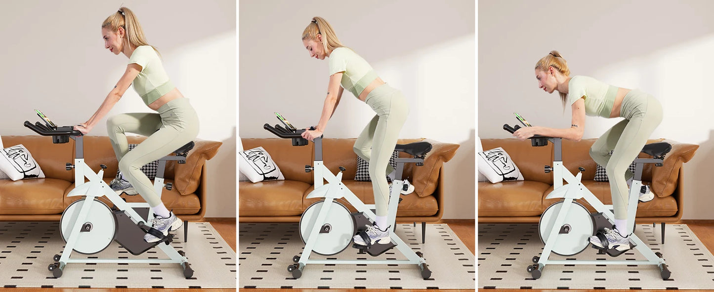Superun Exercise Bike With Bluetooth Connectivity And Adjustable Armrest Comfort