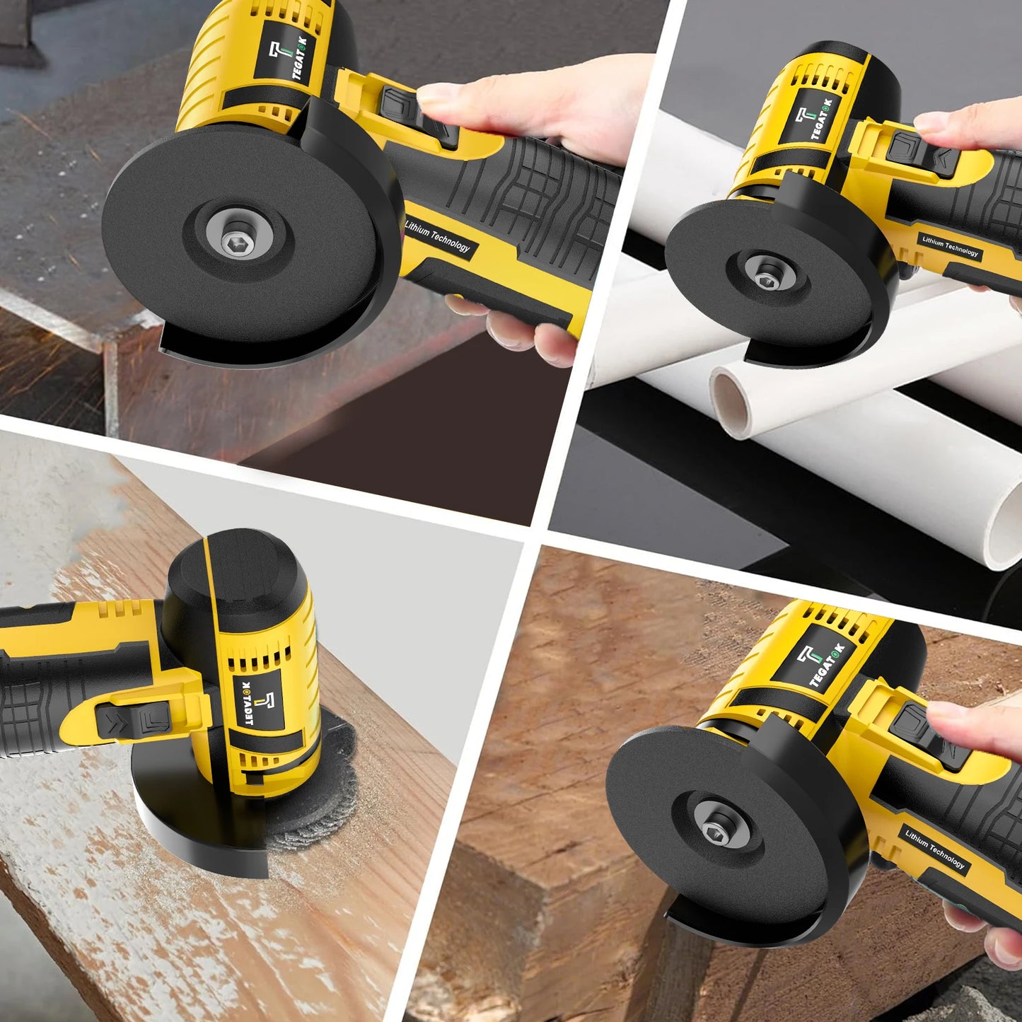 19500RPM Electric Angle Grinder Polishing Tool Cordless Portable Mini Cutting Machine 12V Rechargeable Battery