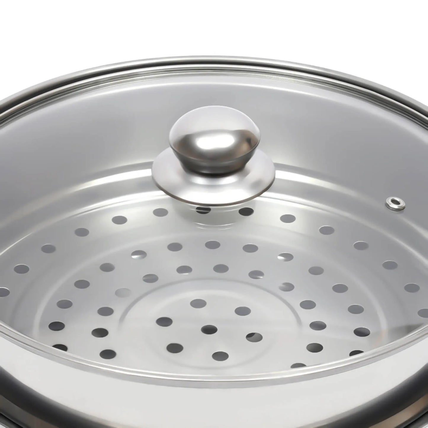 11 Inch Three Tier Stainless Steel Steamer with Glass Lid