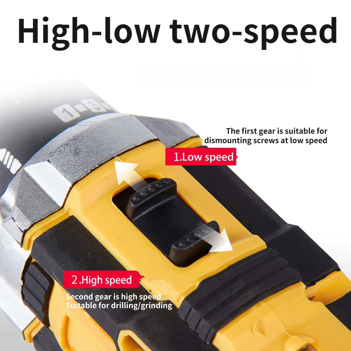 Kzreect 21V Cordless Impact Drill Kit , with Variable-Speed, LED Light, Tool Kit, Rechargeable Li-ion Battery, for Garden DIY