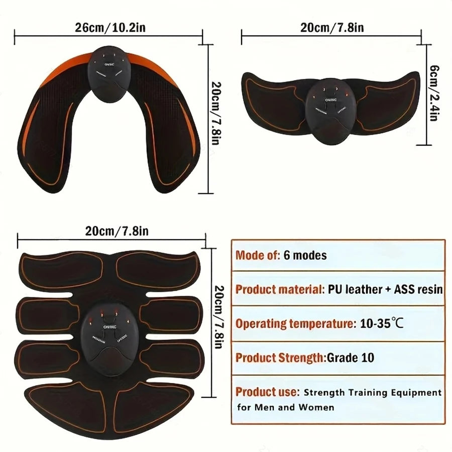 Abs Stimulator Fitness Device for Muscle Relaxation and Toning