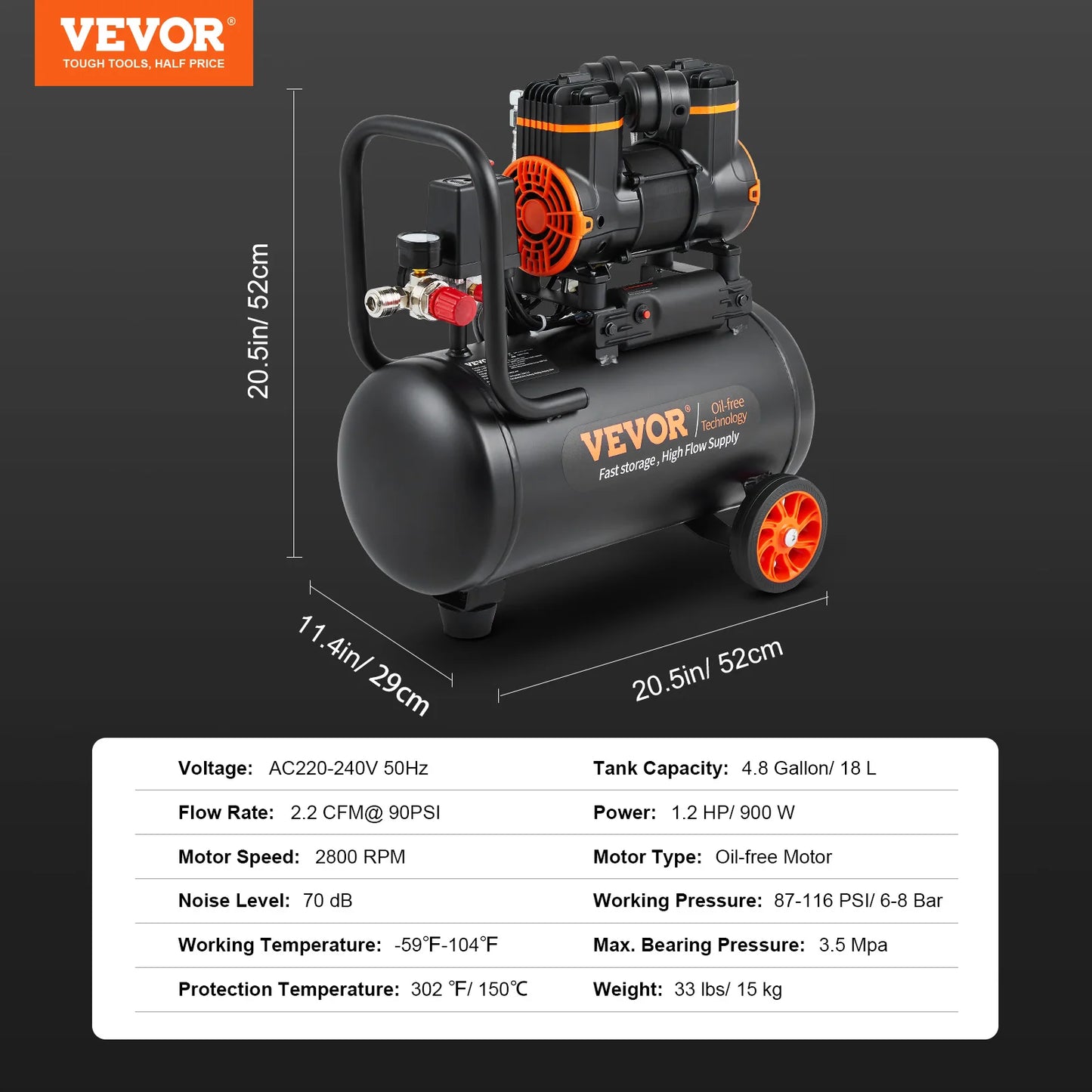 VEVOR Silent Air Compressor