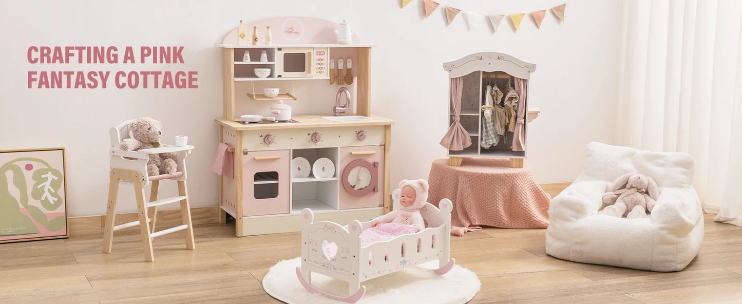 ROBOTIME Wooden Modern Style Play Kitchen