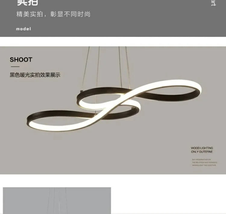 White Black Gold Led Pendant Light for Kitchen Dinning Room