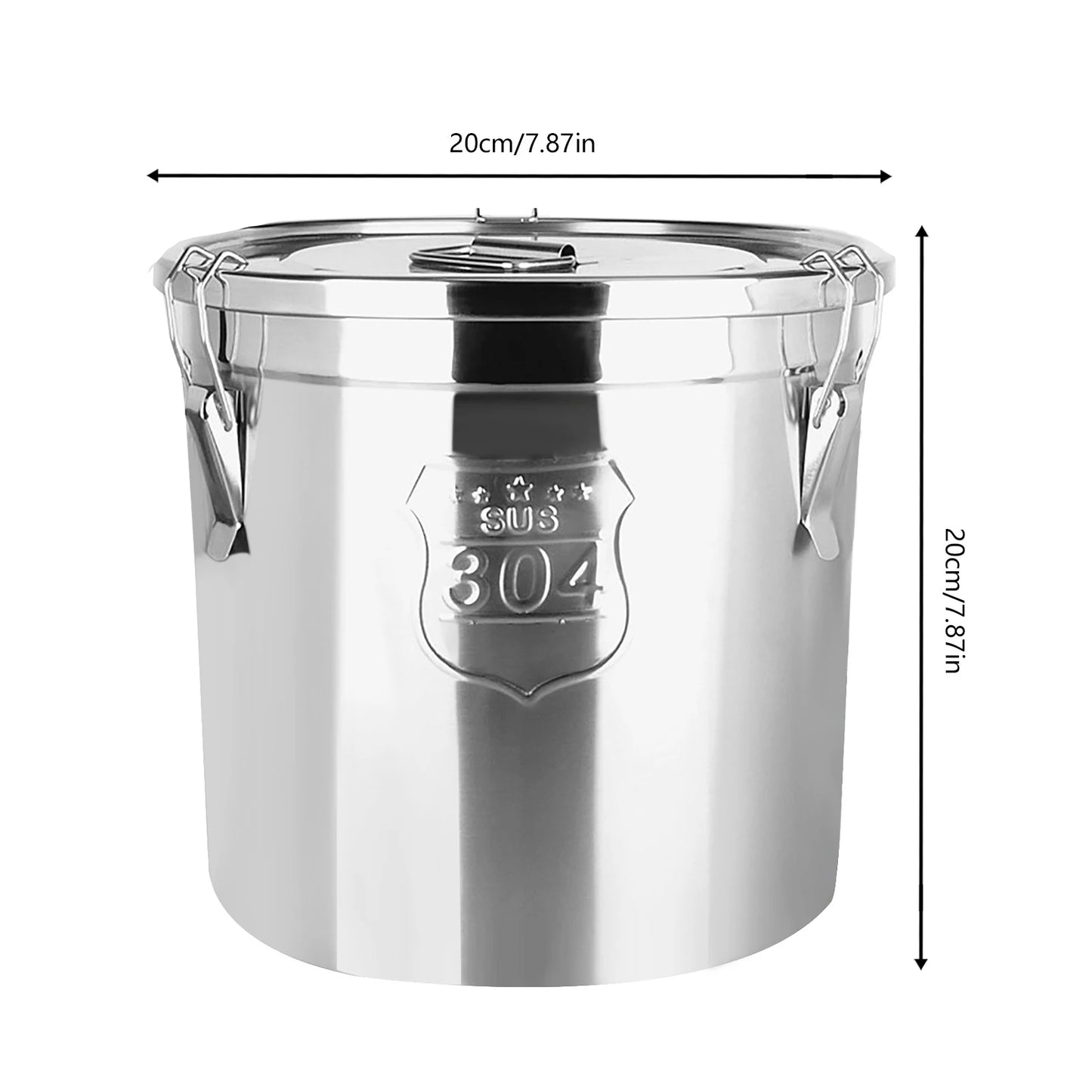 6L stainless steel rice bucket,，
