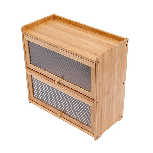 Each 2-Tier Bamboo Kitchen Storage Cabinet