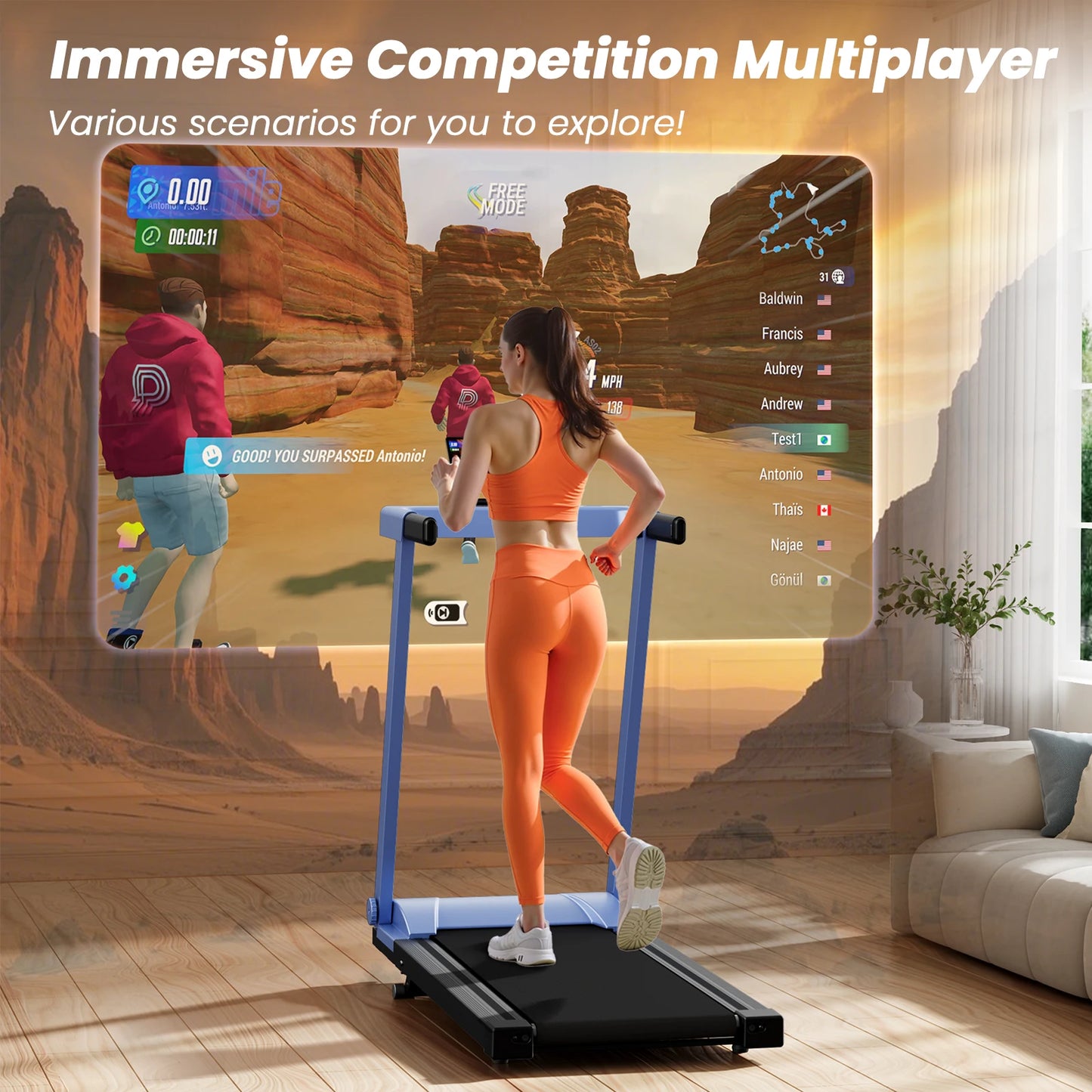 Driving Power 3.0 HP Treadmill With Adjustable Incline PerformanceEnhancementModule