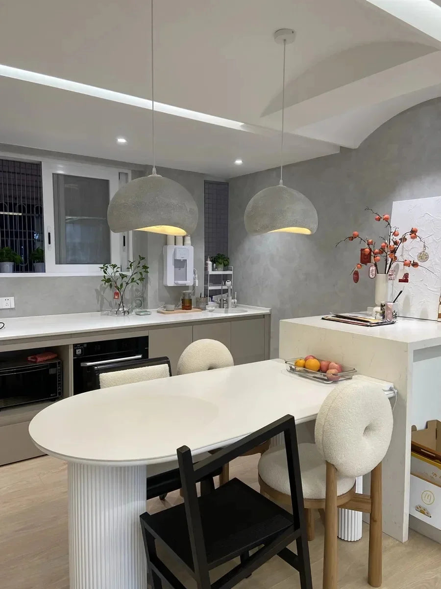 Modern E27 Pendant Lights Wabi Sabi Dining Table Ceiling Chandelier