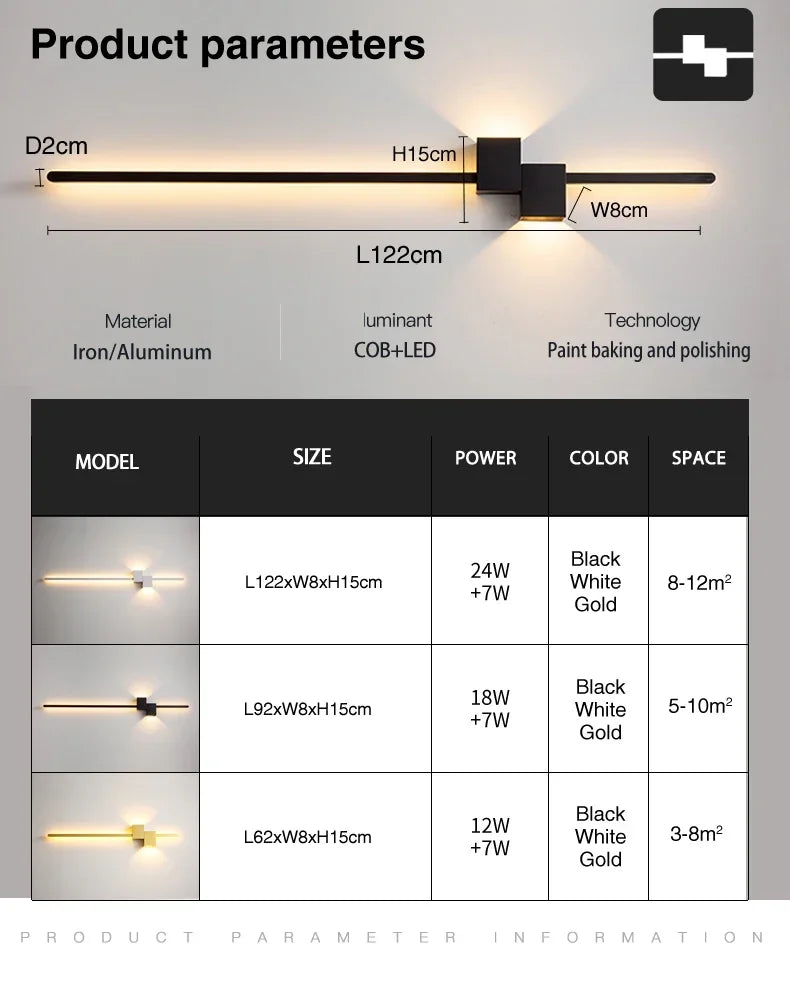 New Modern Minimalist Wall Lamp