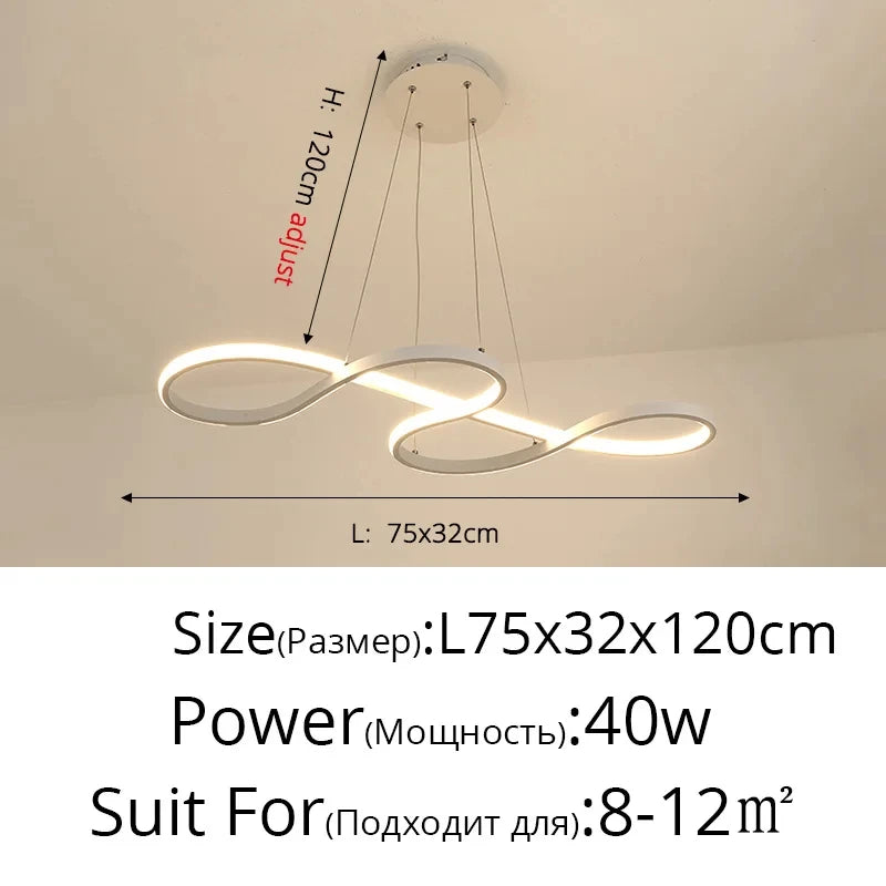 White Black Gold Led Pendant Light for Kitchen Dinning Room
