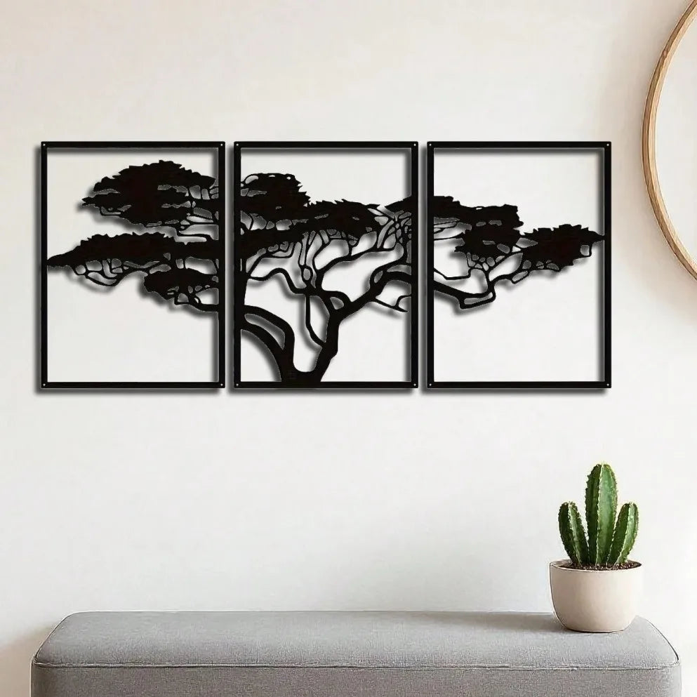 CIFBUY Handmade African Baobab Tree Metal Wall Art