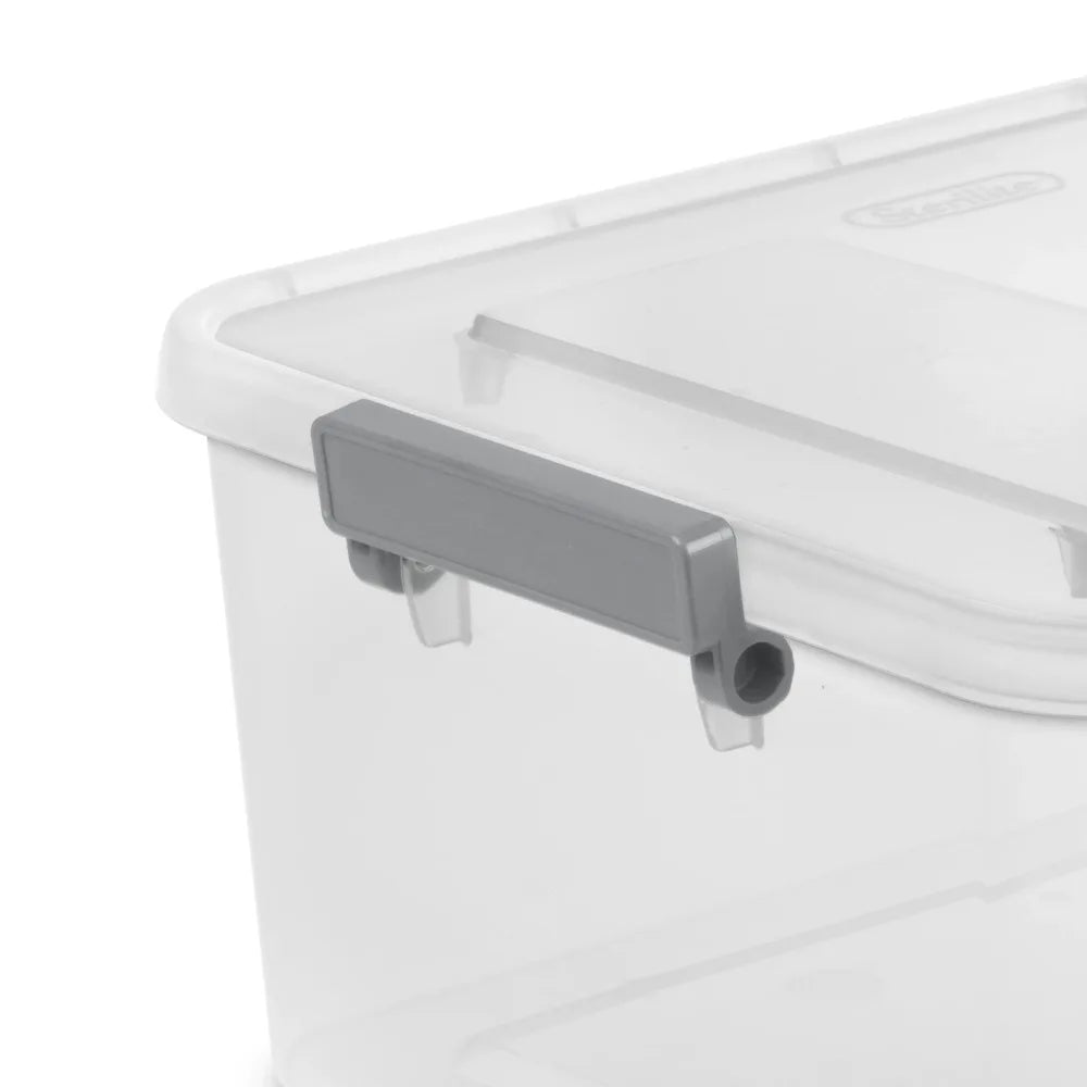 Sterilite 3 Pack Ultra-Durable-Long-Lasting Modular-Latch Storage-Box Organizer System Pro-X