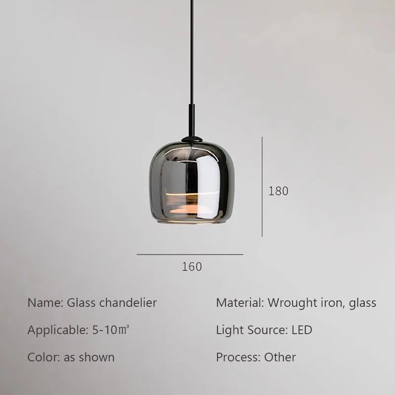 Nordic Glass LED Chandeliers Luxury Pendant Lamp
