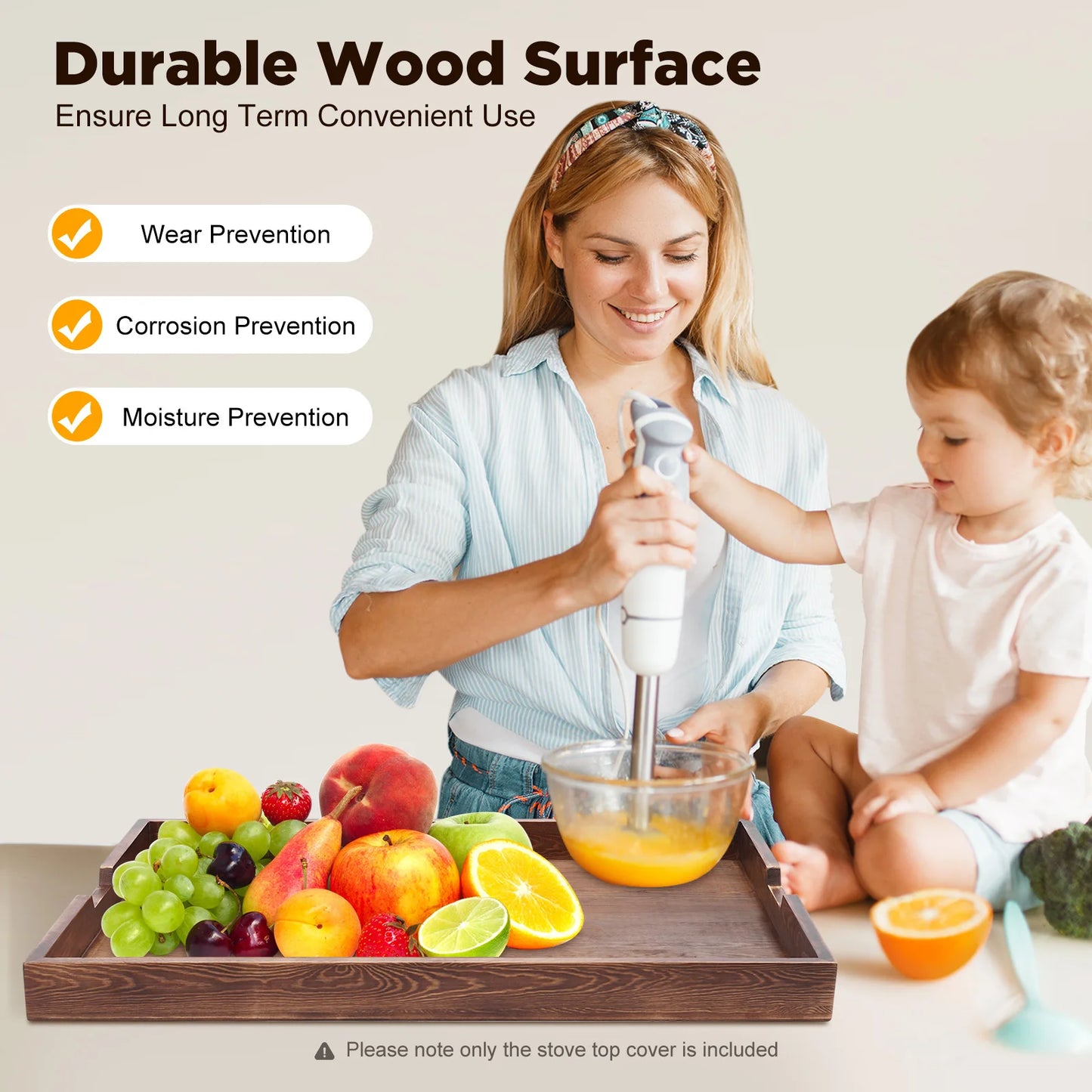 Stove Top Cover for Home Kitchens Restaurants Camping Meal Prep Tray Stove Cover for Holding Kitchen Items & Daily Storage Needs