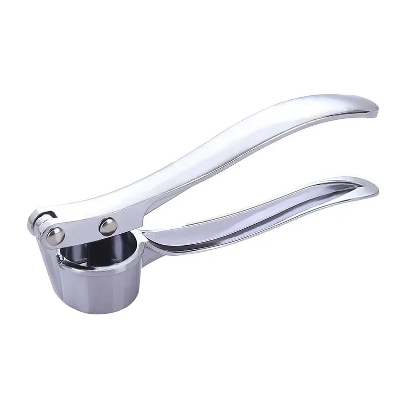 Stainless steel manual small garlic press