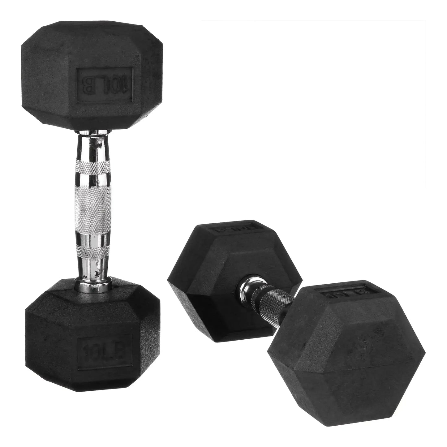 10lb Rubber Encased Hex Dumbbell
