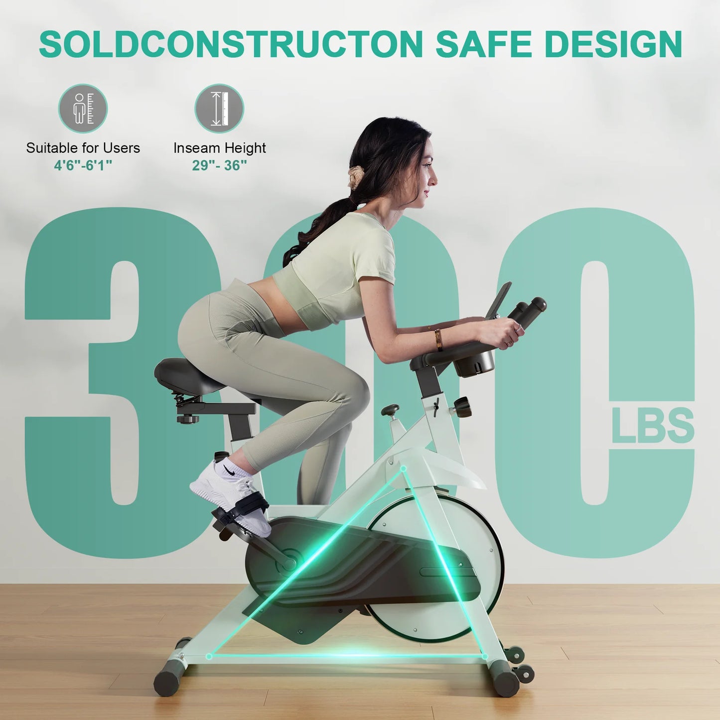 Superun Exercise Bike With Bluetooth Connectivity And Adjustable Armrest Comfort