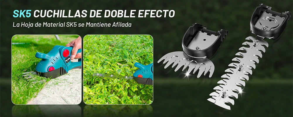 SEESII 2 IN 1 Cordless Hedge Trimmer