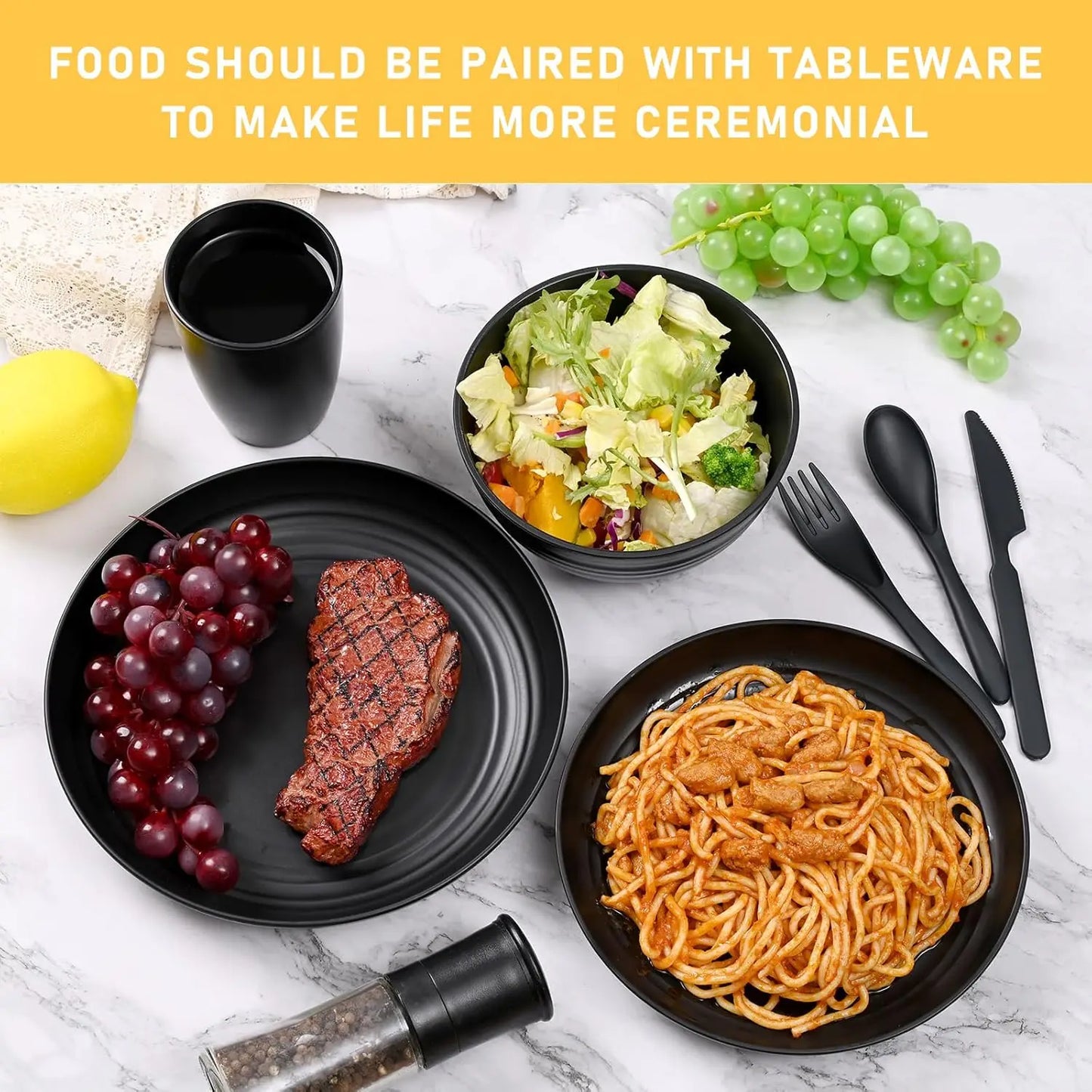 Wheat Straw Dinnerware Sets, Dinnerware Sets