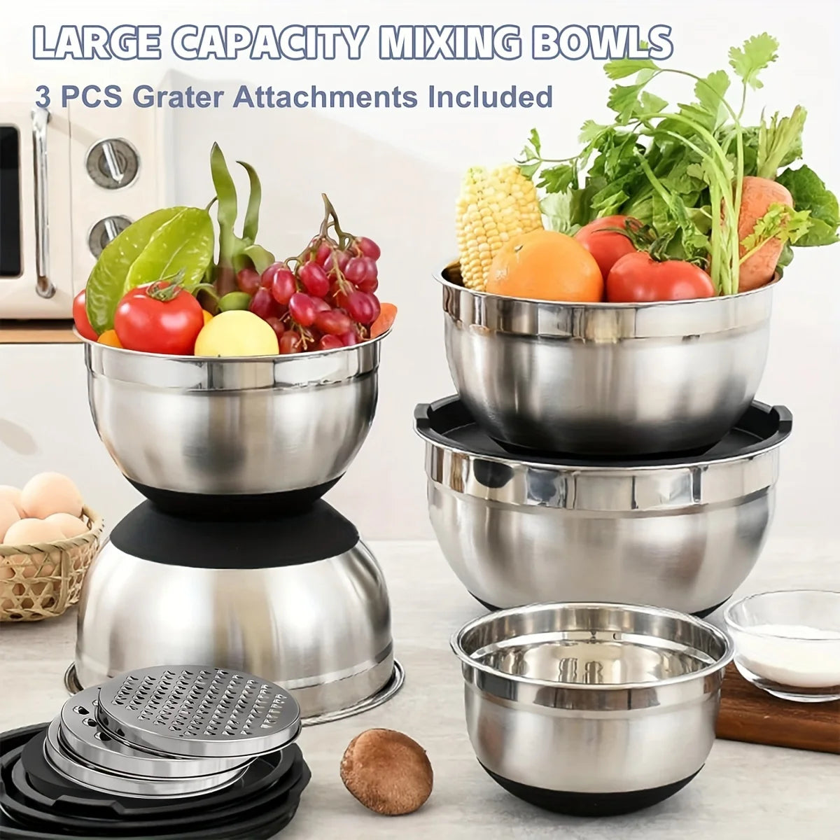 8pcs Mixing Bowls with Airtight Lids