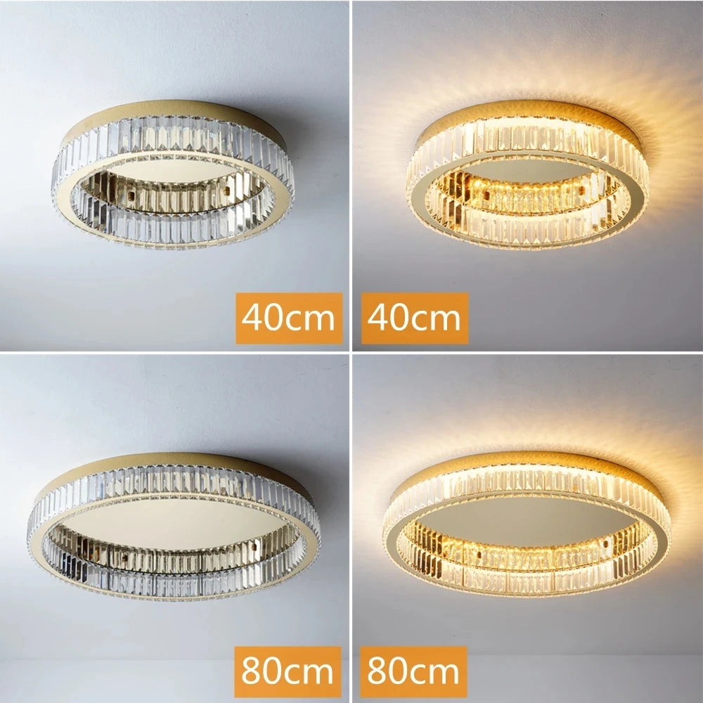 Modern Gold Crystal  Ceiling Chandelier