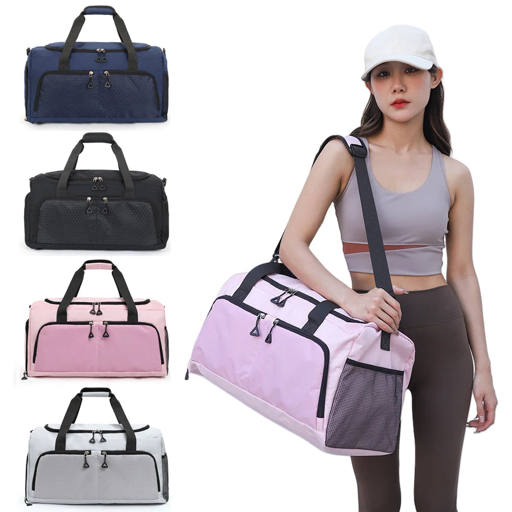 Travel Duffle Bag with Shoe Compartment and Wet Pocket Gym Bag
