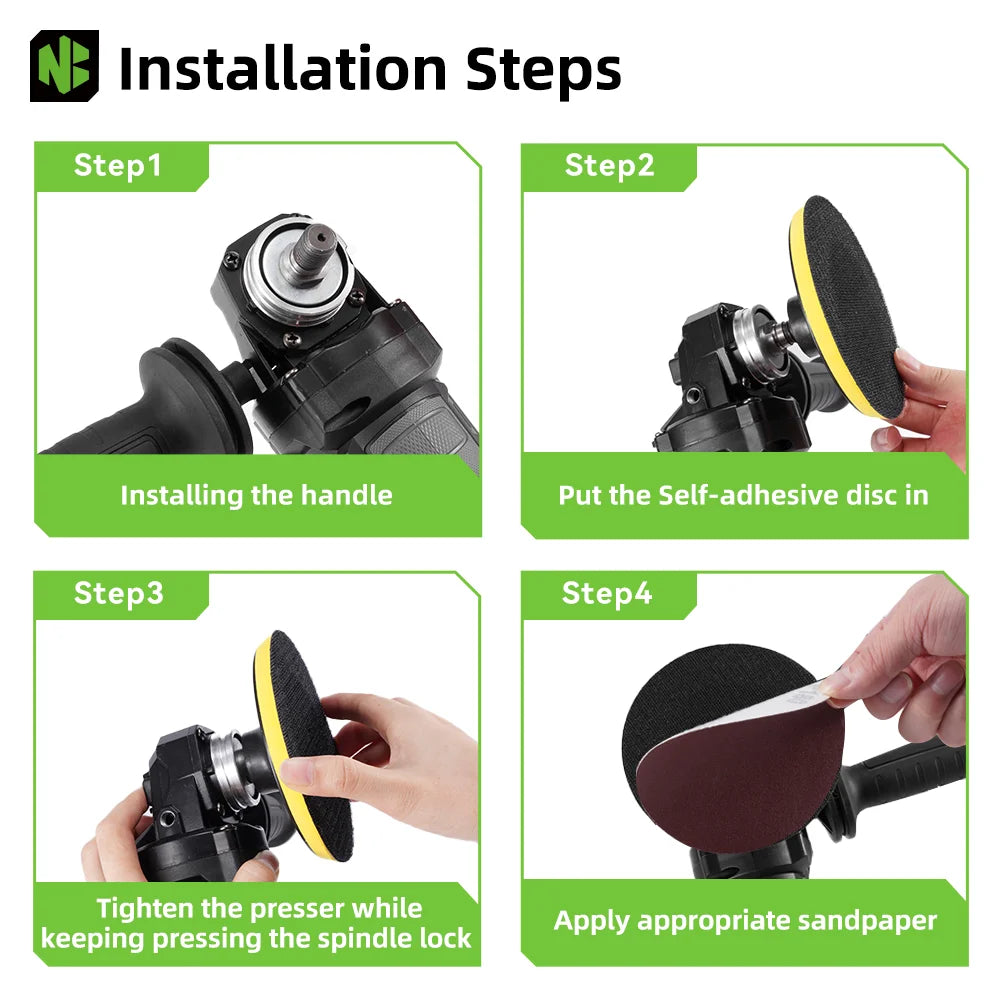 NEWBENY 125mm Brushless Cordless Electric Angle Grinder
