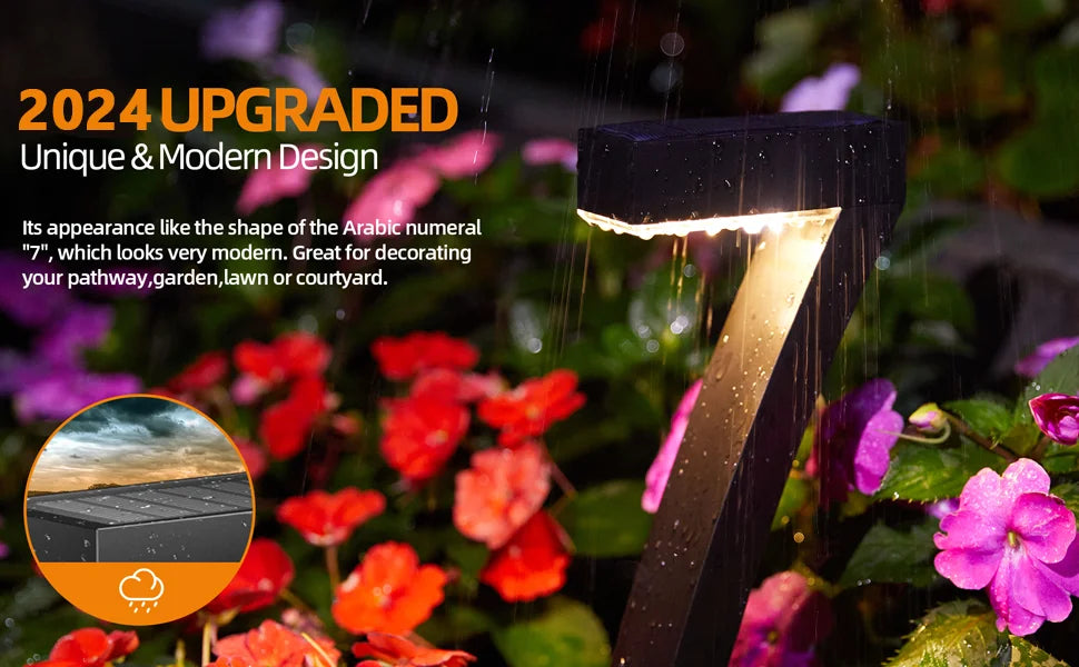6 Pack Bright Solar Outdoor Pathway Lights for Garden Decor