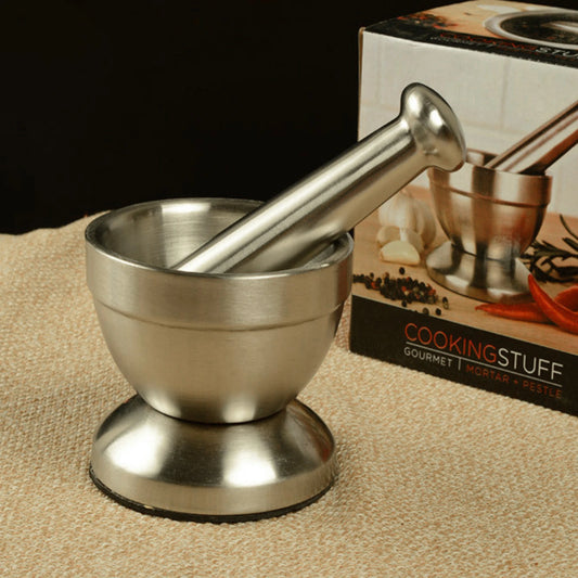 Stainless Steel Mills Mortar and Pestle Set