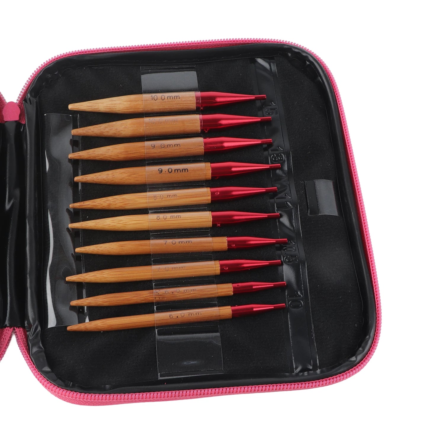 VGEBY Interchangeable Carbonized Bamboo Knitting Needles Set