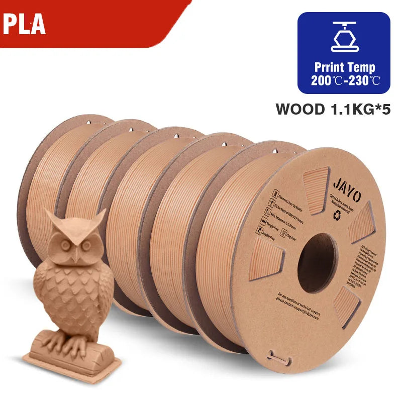 JAYO PLA/PETG/ABS/TPU/PLA plus/PLAMeta 5 Rolls