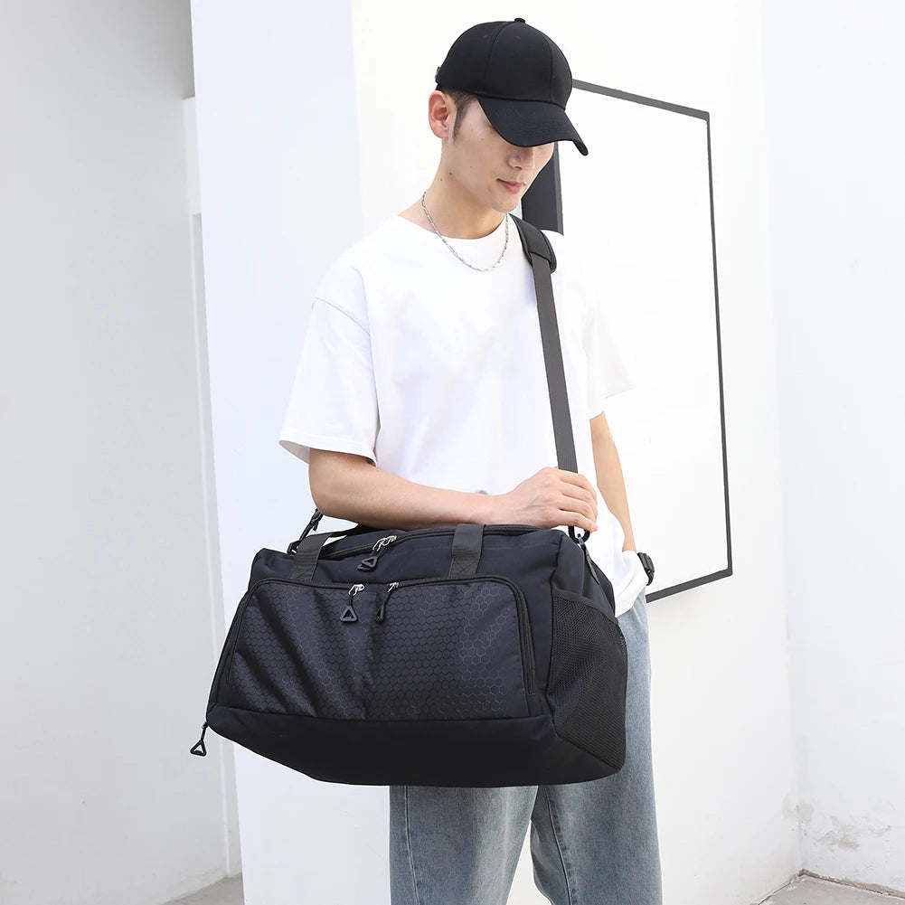 Travel Duffle Bag with Shoe Compartment and Wet Pocket Gym Bag