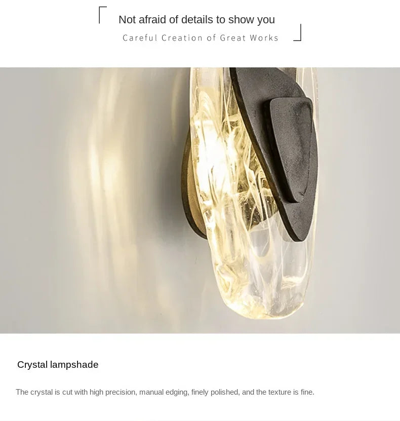 Luxury Modern Crystal Wall Lamp With Iron And Aluminum Construction For Living Rooms