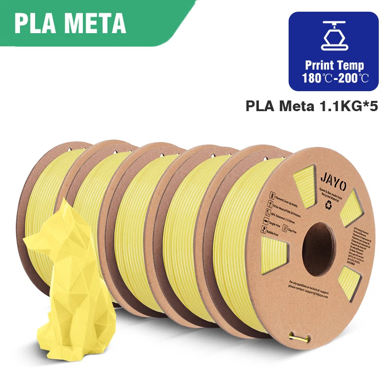 JAYO PLA/PETG/ABS/TPU/PLA plus/PLAMeta 5 Rolls