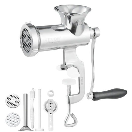 SucceBuy Manual Meat Grinder Stainless Steel Caliber 12