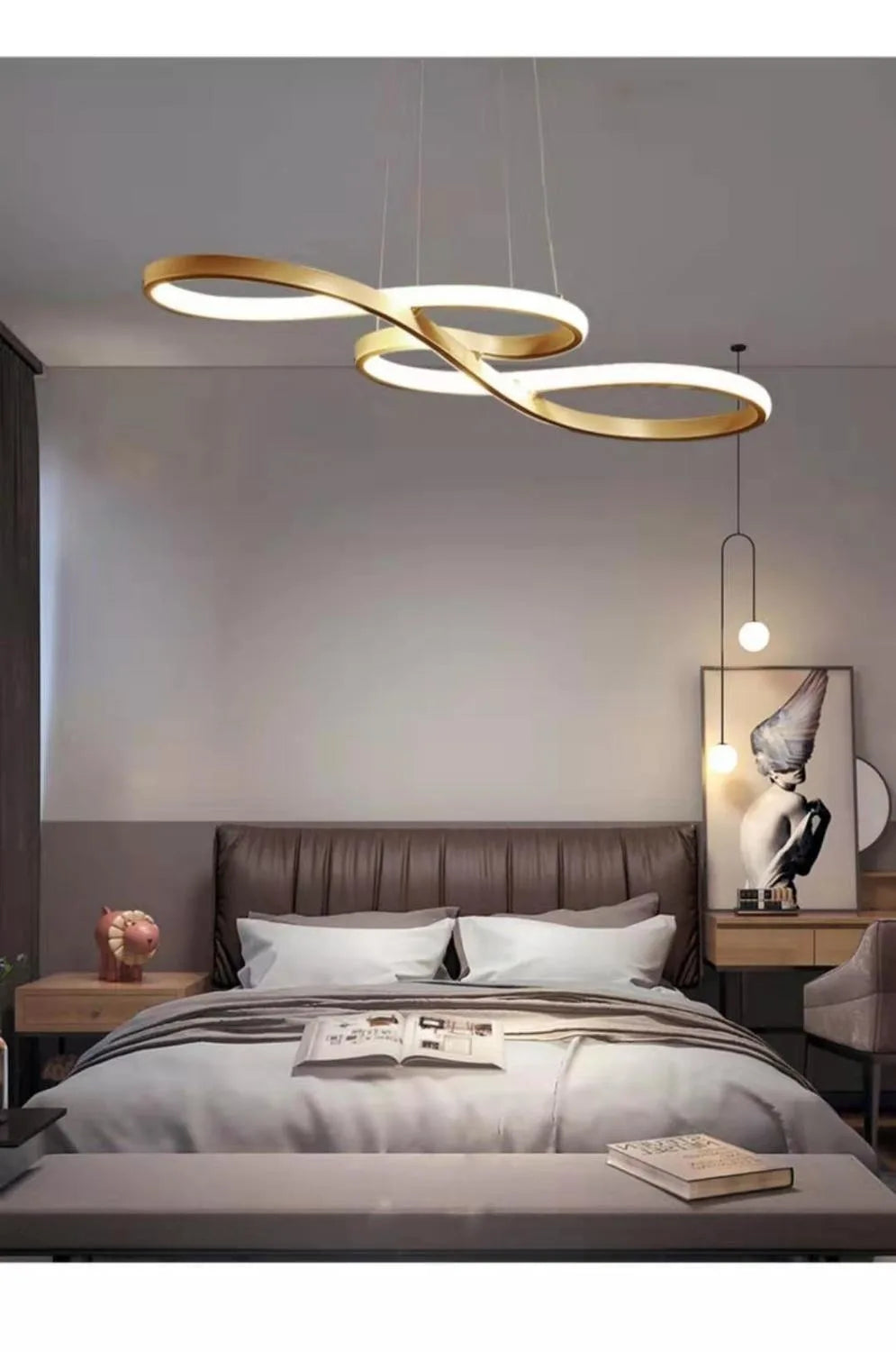 White Black Gold Led Pendant Light for Kitchen Dinning Room